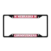 Fan Mats Nebraska Cornhuskers Metal License Plate Frame Black Finish