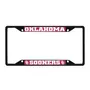 Fan Mats Oklahoma Sooners Metal License Plate Frame Black Finish