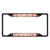 Fan Mats Oklahoma State Cowboys Metal License Plate Frame Black Finish