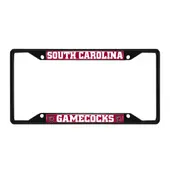 Fan Mats South Carolina Gamecocks Metal License Plate Frame Black Finish