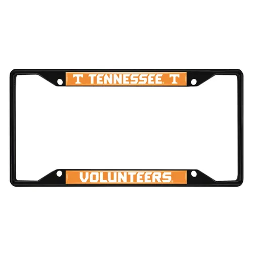 Fan Mats Tennessee Volunteers Metal License Plate Frame Black Finish