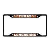 Fan Mats Texas Longhorns Metal License Plate Frame Black Finish