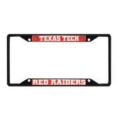 Fan Mats Texas Tech Red Raiders Metal License Plate Frame Black Finish