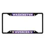 Fan Mats Washington Huskies Metal License Plate Frame Black Finish