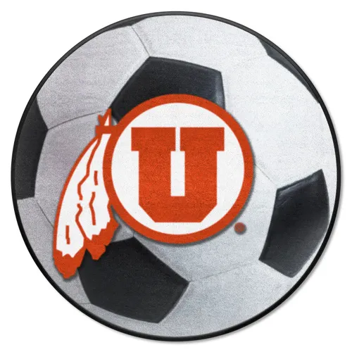 Fan Mats Utah Utes Soccer Ball Rug - 27In. Diameter