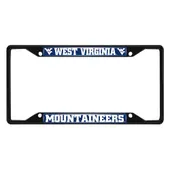 Fan Mats West Virginia Mountaineers Metal License Plate Frame Black Finish