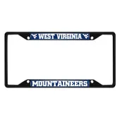 Fan Mats West Virginia Mountaineers Metal License Plate Frame Black Finish