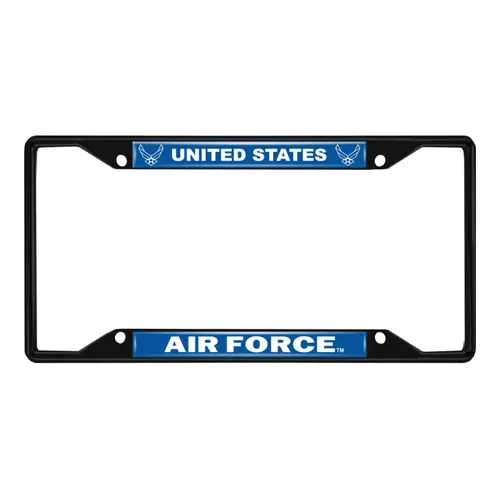 Fan Mats U.S. Air Force Metal License Plate Frame Black Finish