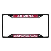 Fan Mats Arizona Diamondbacks Metal License Plate Frame Black Finish