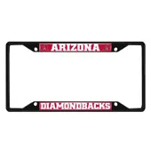 Fan Mats Arizona Diamondbacks Metal License Plate Frame Black Finish