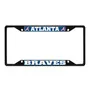 Fan Mats Atlanta Braves Metal License Plate Frame Black Finish