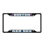 Fan Mats Boston Red Sox Metal License Plate Frame Black Finish