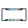 Fan Mats Chicago Cubs Metal License Plate Frame Black Finish