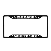 Fan Mats Chicago White Sox Metal License Plate Frame Black Finish