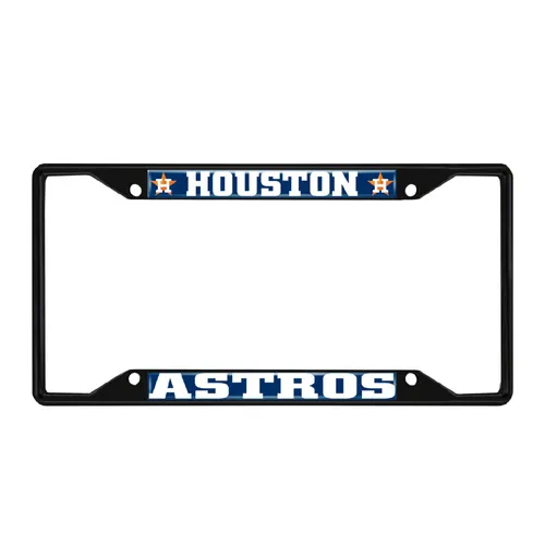 Fan Mats Houston Astros Metal License Plate Frame Black Finish