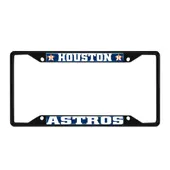 Fan Mats Houston Astros Metal License Plate Frame Black Finish