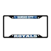 Fan Mats Kansas City Royals Metal License Plate Frame Black Finish