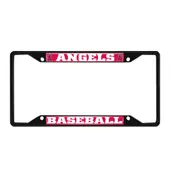 Fan Mats Los Angeles Angels Metal License Plate Frame Black Finish