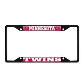 Fan Mats Minnesota Twins Metal License Plate Frame Black Finish