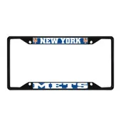 Fan Mats New York Mets Metal License Plate Frame Black Finish