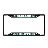 Fan Mats Oakland Athletics Metal License Plate Frame Black Finish