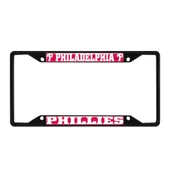 Fan Mats Philadelphia Phillies Metal License Plate Frame Black Finish