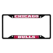 Fan Mats Chicago Bulls Metal License Plate Frame Black Finish