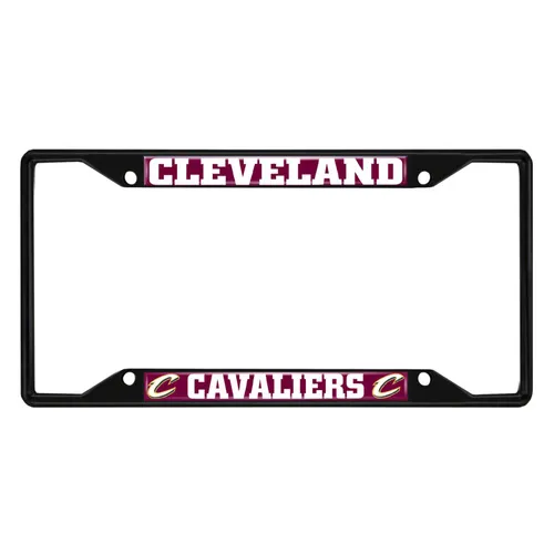 Fan Mats Cleveland Cavaliers Metal License Plate Frame Black Finish