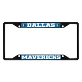 Fan Mats Dallas Mavericks Metal License Plate Frame Black Finish