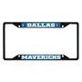 Fan Mats Dallas Mavericks Metal License Plate Frame Black Finish