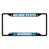 Fan Mats Golden State Warriors Metal License Plate Frame Black Finish