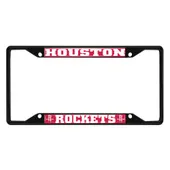 Fan Mats Houston Rockets Metal License Plate Frame Black Finish