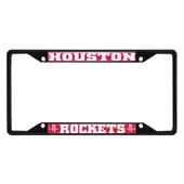 Fan Mats Houston Rockets Metal License Plate Frame Black Finish