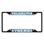 Fan Mats Philadelphia 76Ers Metal License Plate Frame Black Finish