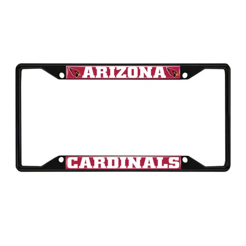 Fan Mats Arizona Cardinals Metal License Plate Frame Black Finish