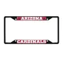 Fan Mats Arizona Cardinals Metal License Plate Frame Black Finish