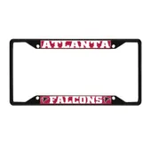 Fan Mats Atlanta Falcons Metal License Plate Frame Black Finish