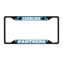Fan Mats Carolina Panthers Metal License Plate Frame Black Finish
