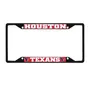 Fan Mats Houston Texans Metal License Plate Frame Black Finish