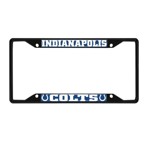 Fan Mats Indianapolis Colts Metal License Plate Frame Black Finish