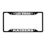 Fan Mats Las Vegas Raiders Metal License Plate Frame Black Finish