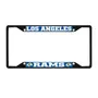 Fan Mats Los Angeles Rams Metal License Plate Frame Black Finish