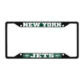 Fan Mats New York Jets Metal License Plate Frame Black Finish