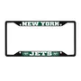 Fan Mats New York Jets Metal License Plate Frame Black Finish