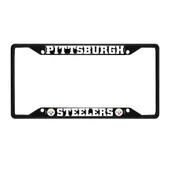 Fan Mats Pittsburgh Steelers Metal License Plate Frame Black Finish