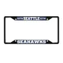 Fan Mats Seattle Seahawks Metal License Plate Frame Black Finish