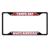 Fan Mats Tampa Bay Buccaneers Metal License Plate Frame Black Finish