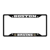 Fan Mats Boston Bruins Metal License Plate Frame Black Finish