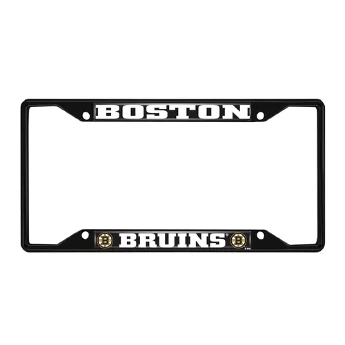 Fan Mats Boston Bruins Metal License Plate Frame Black Finish