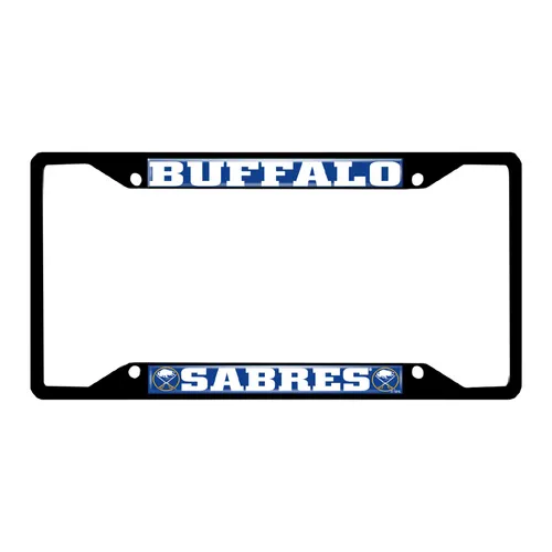 Fan Mats Buffalo Sabres Metal License Plate Frame Black Finish